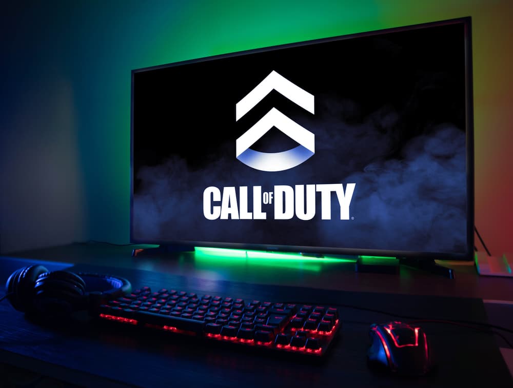 Call of Duty auf einem Fernseher
