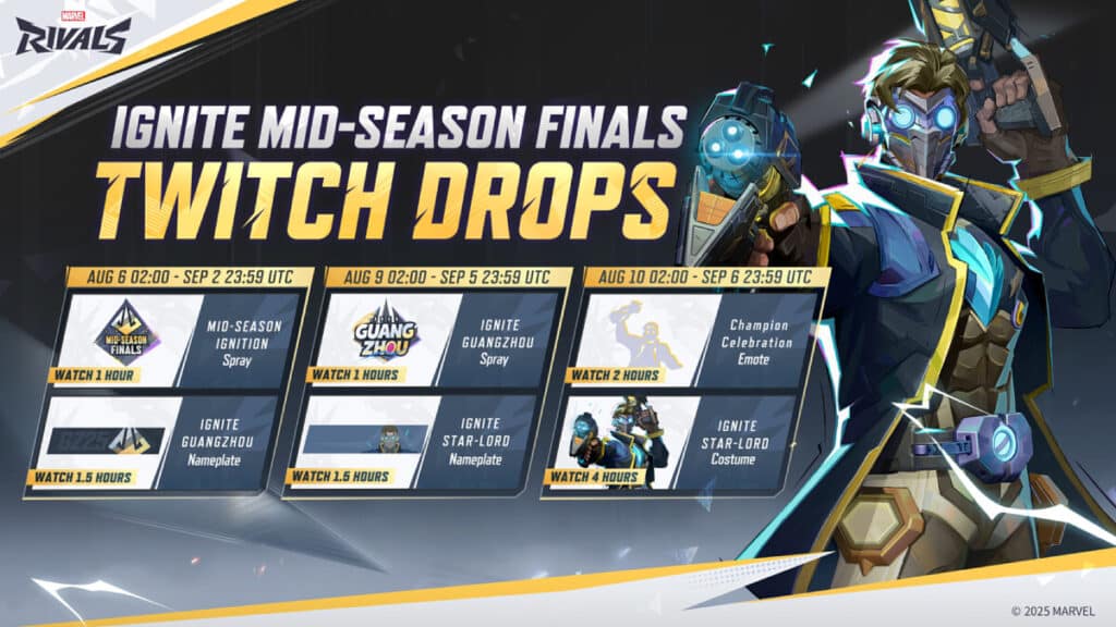 Marvel Rivals Twitch Drops: Alle Belohnungen