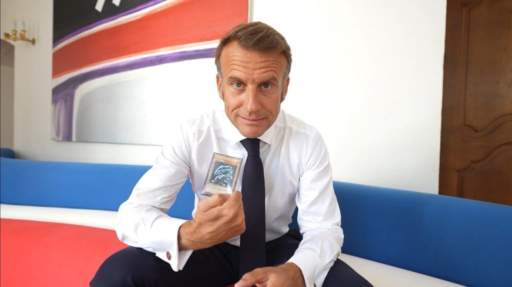 Emmanuel Macron bei der Yu-Gi-Oh! World Championship