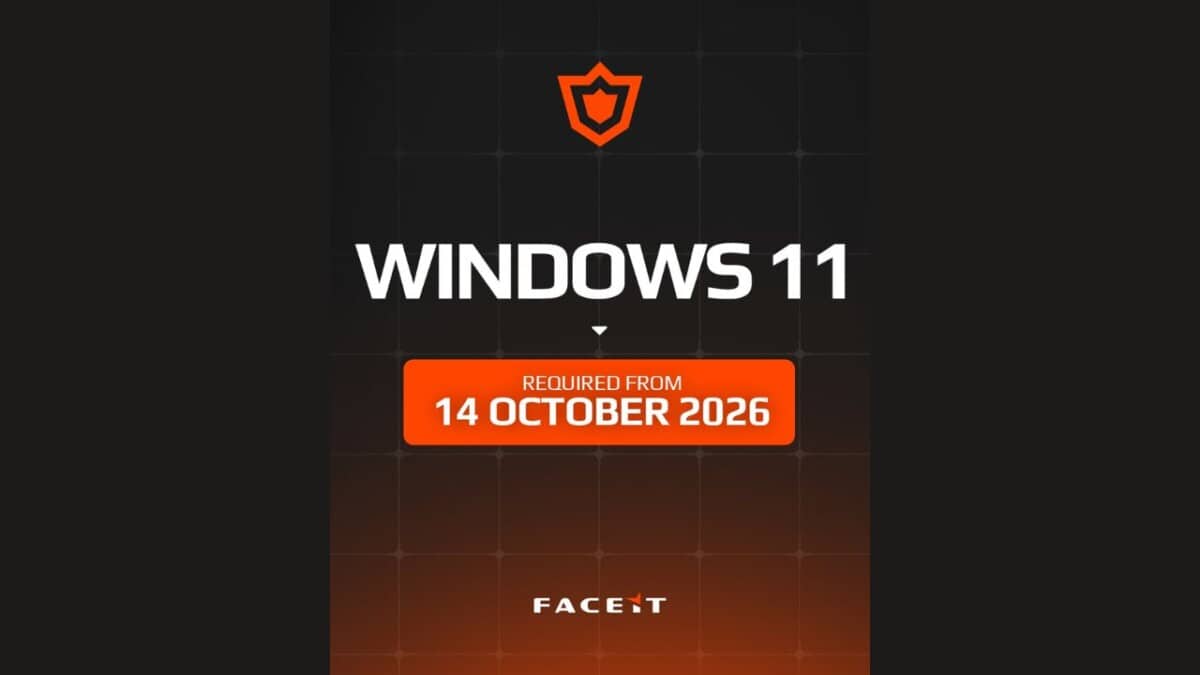 Windows 11 bald muss für FACEIT