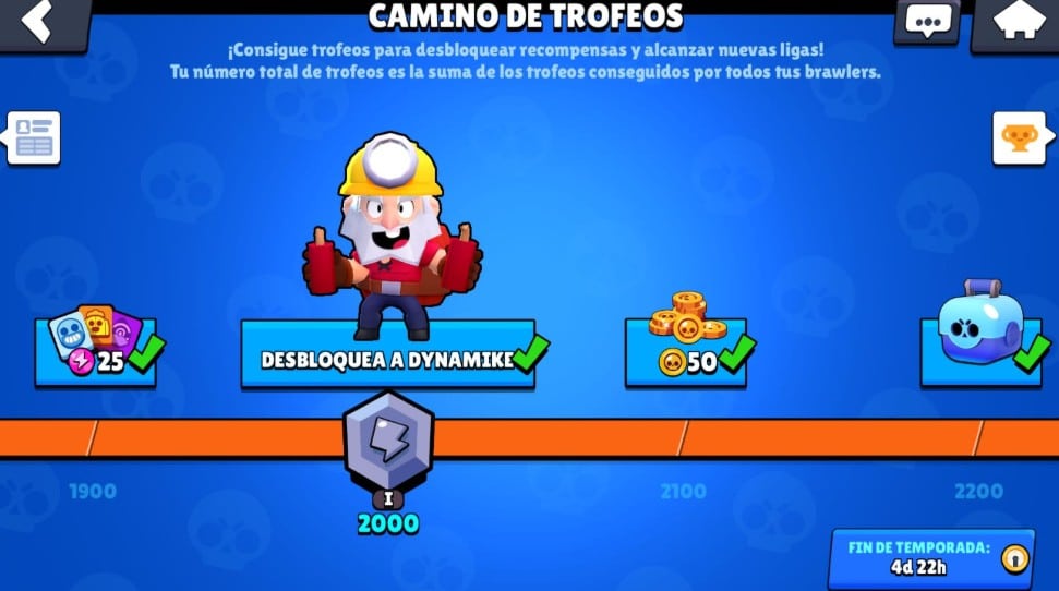 camino de trofeos en Brawl Stars