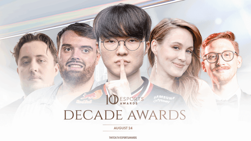 Los Esports Awards celebran la última decada de la industria: Faker, Riot Games y Sjokz entre los grandes ganadores