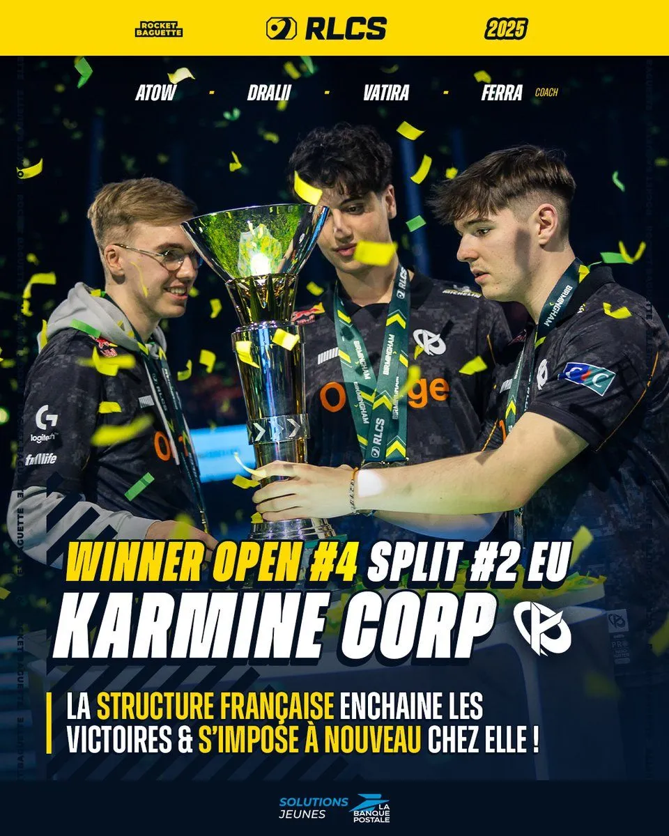 Karmine Corp remporte 4eme open européen sur Rocket League