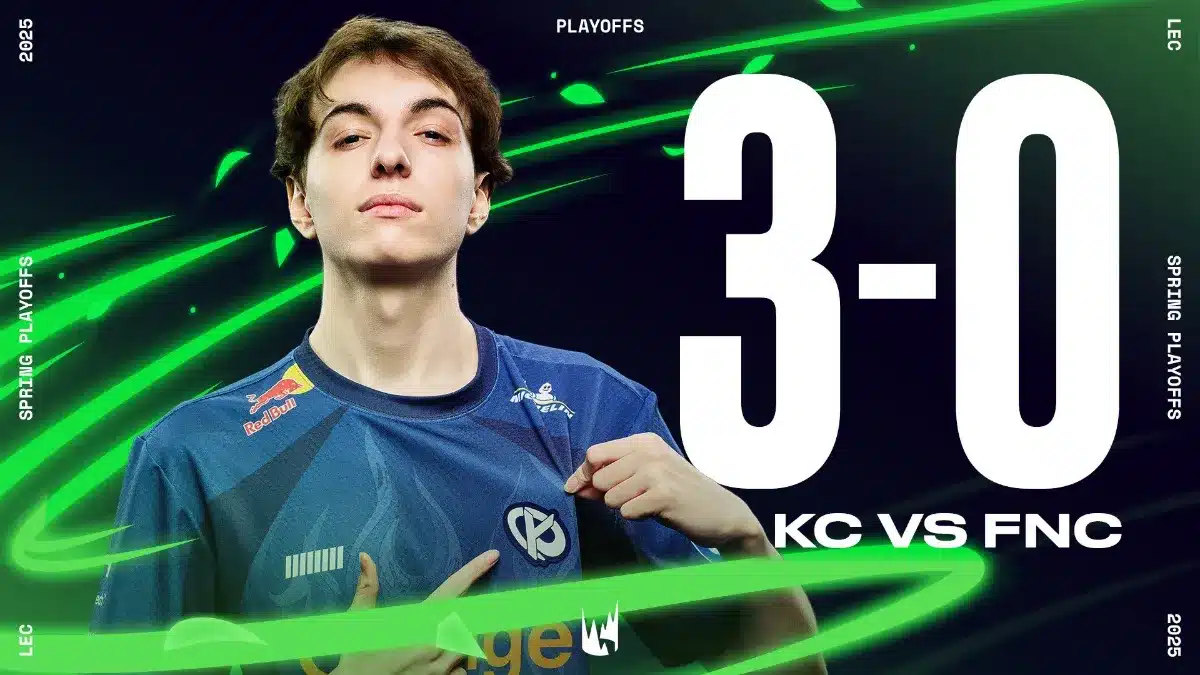 Karmine corp domine facilement Fnatic 3-0play offs LEC