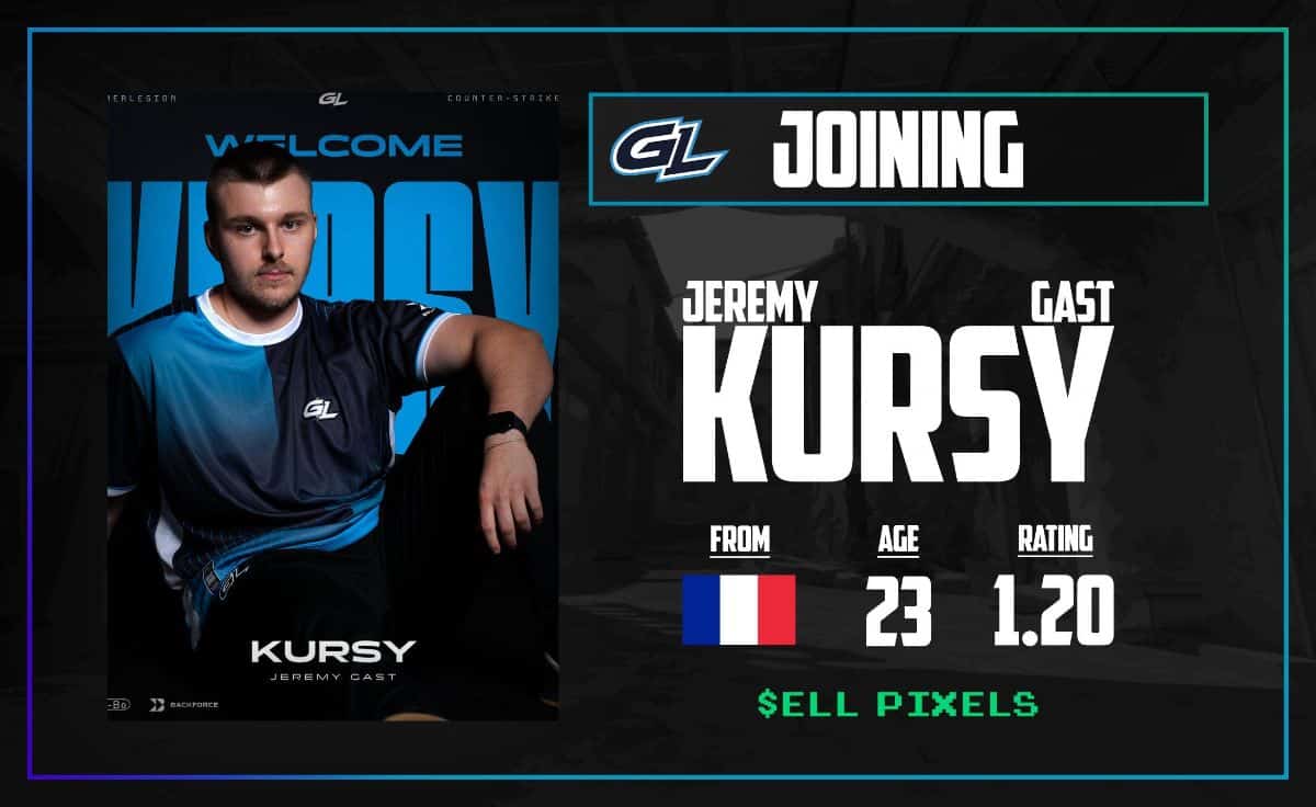 Le français Kursy rejoint le team Gamer Legion