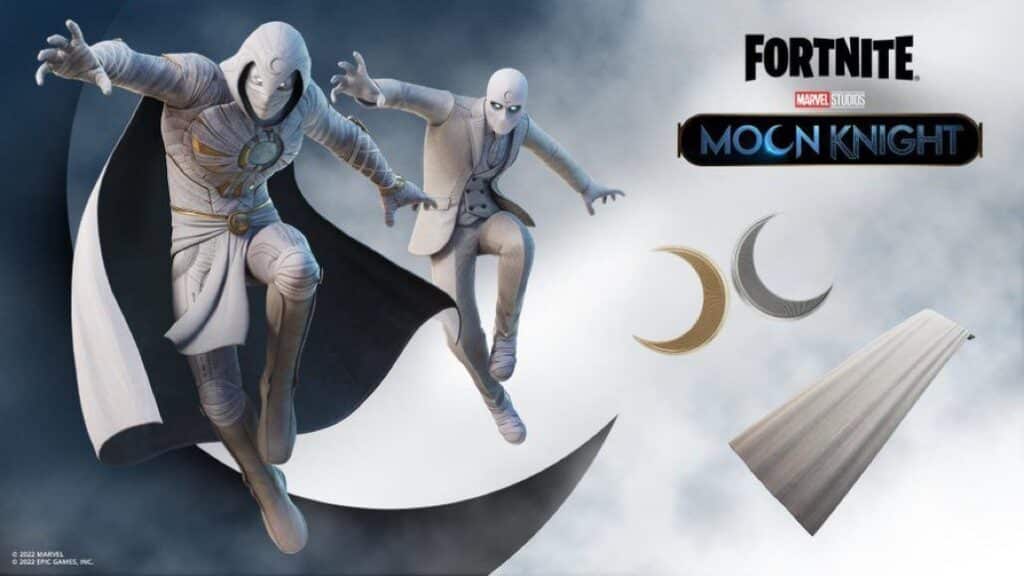 Moon Knight dans les airs - skin Fortnite Marvel