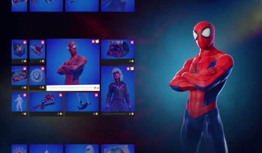 Spider Man en pose - Skin marvel Fortnite