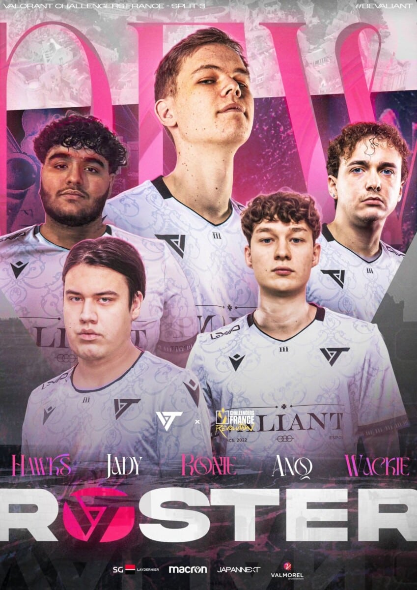 Roster 2025 Valiant avant les départs de Jady et Wackie