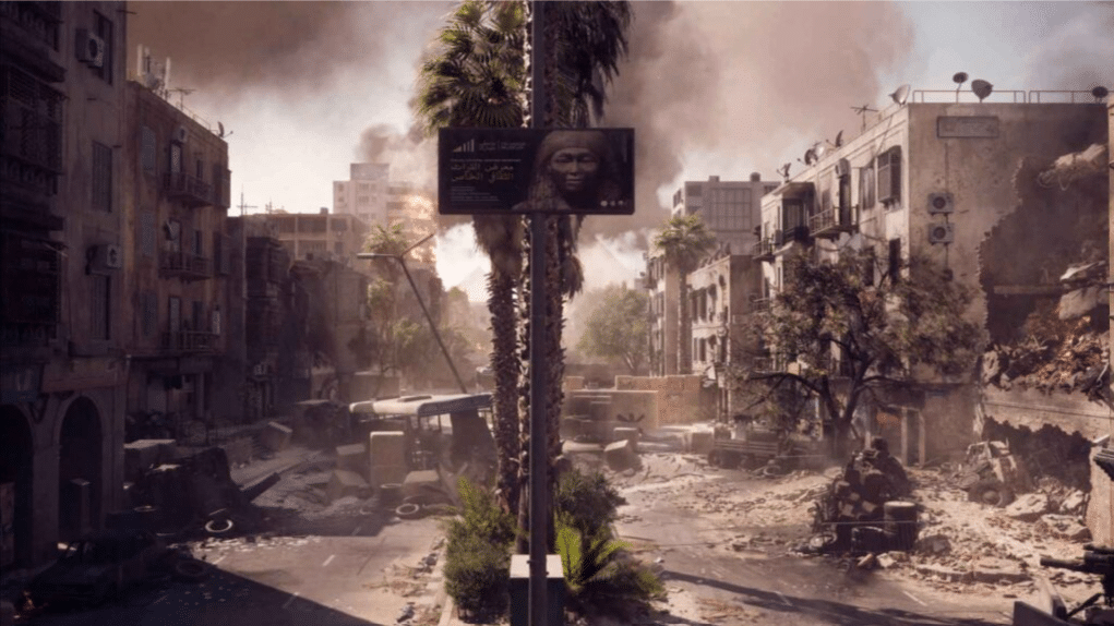 Une ville détruite dans Battlefield