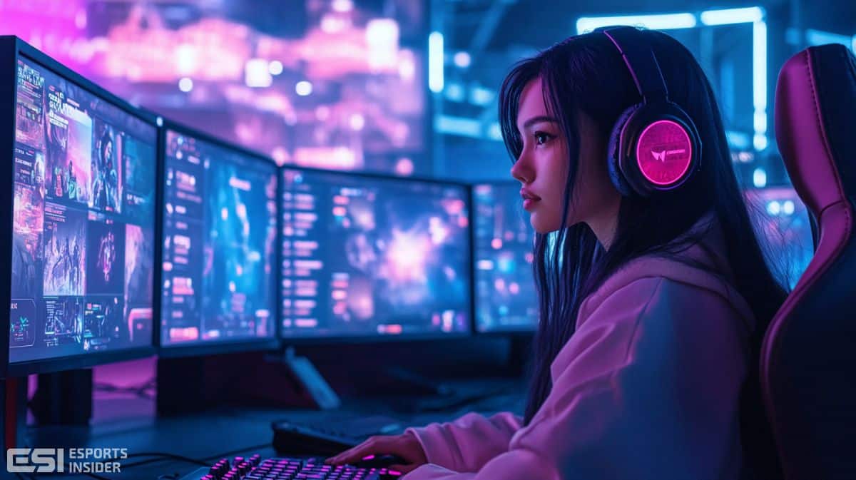 joueuse esport devant son écran