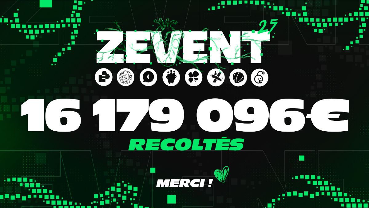 Fonds exacts récoltés par ZEvent