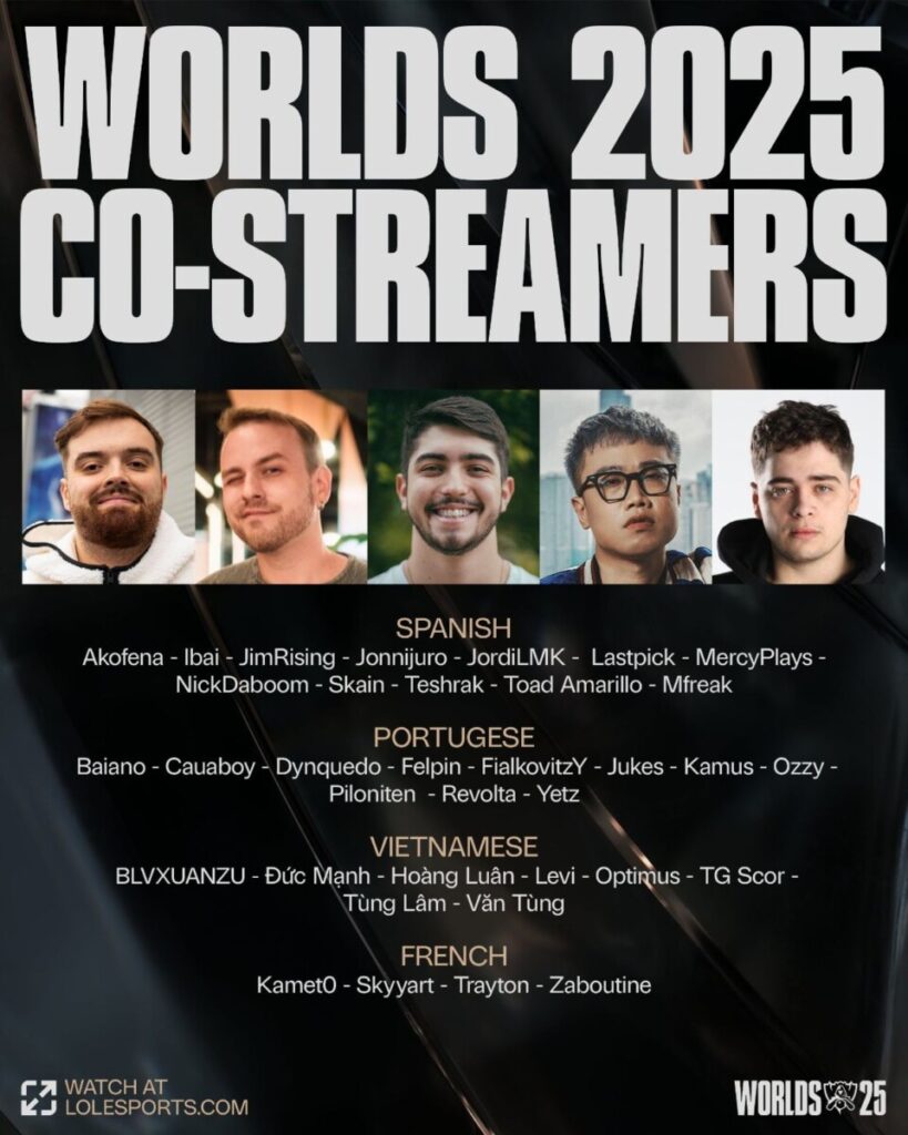 World 2025 : Kameto et Ibai officiels sur les co-streams League of Legends