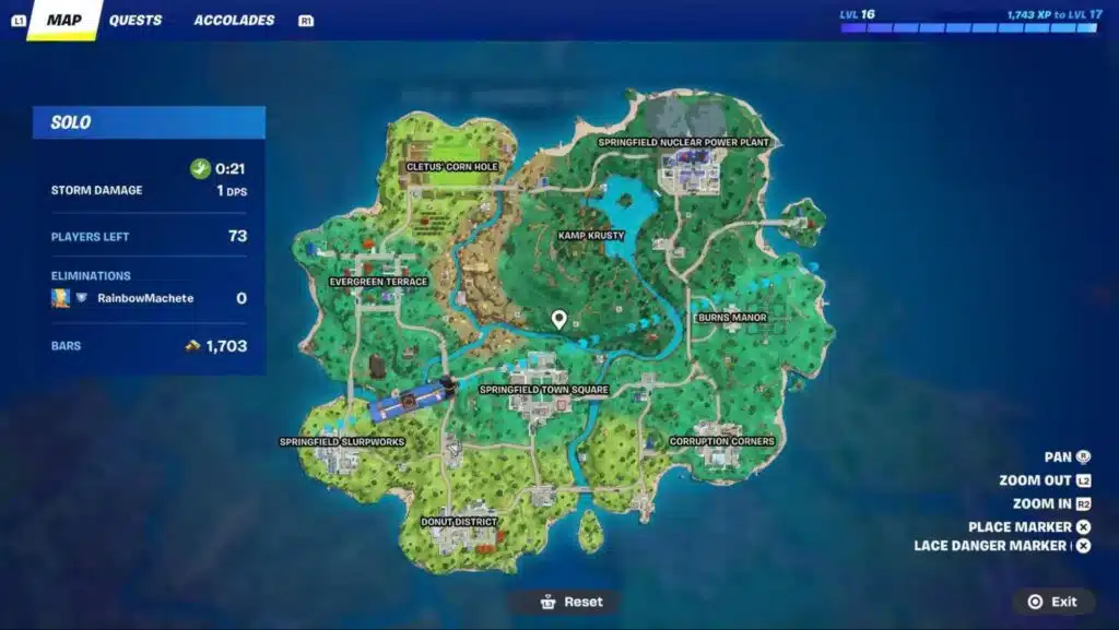 carte Fortnite