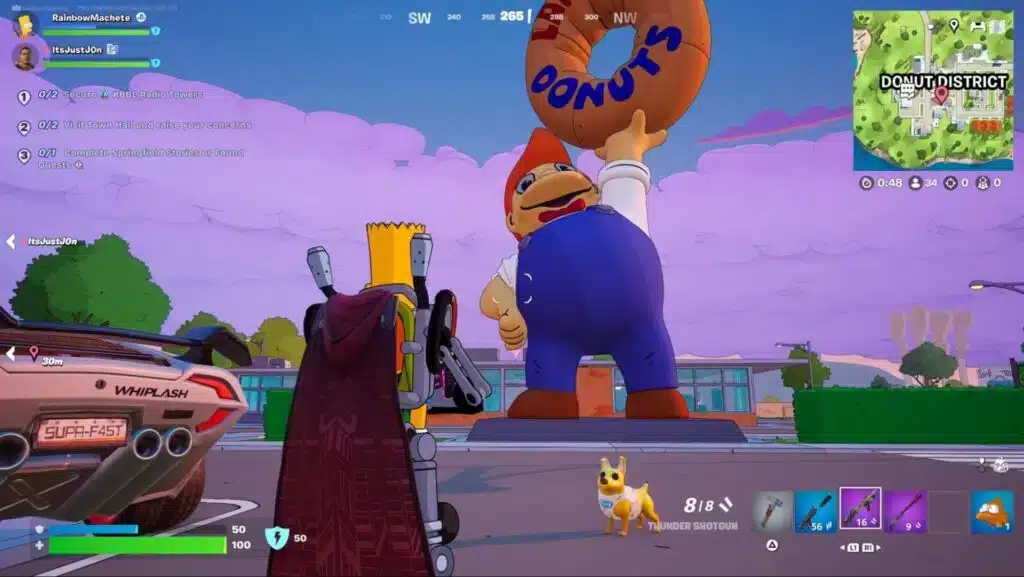 personnage simpson de dos avec donut en face de lui
