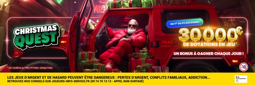 PMU : L&rsquo;offre Christmas Quest s&rsquo;achève bientôt !