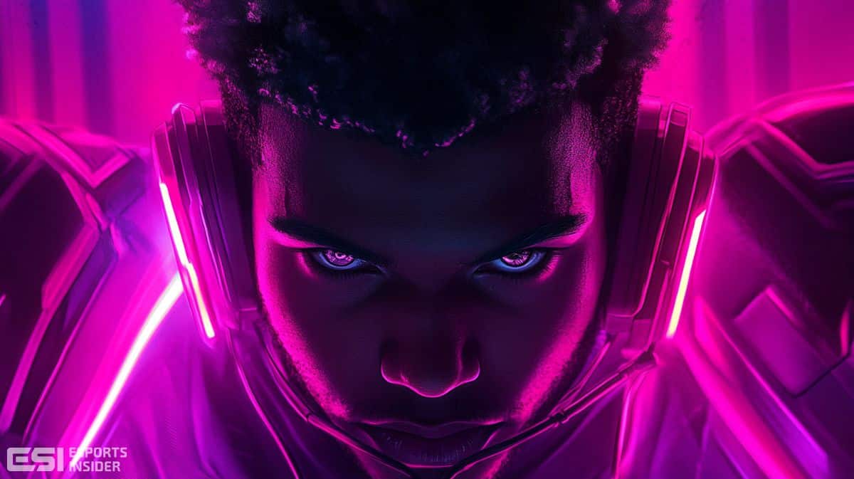 portrait de joueur de league of legends avec son casque