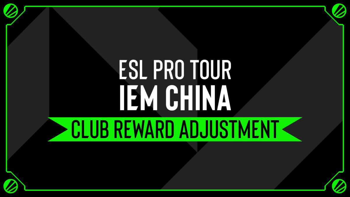 Esl Iem China club reward