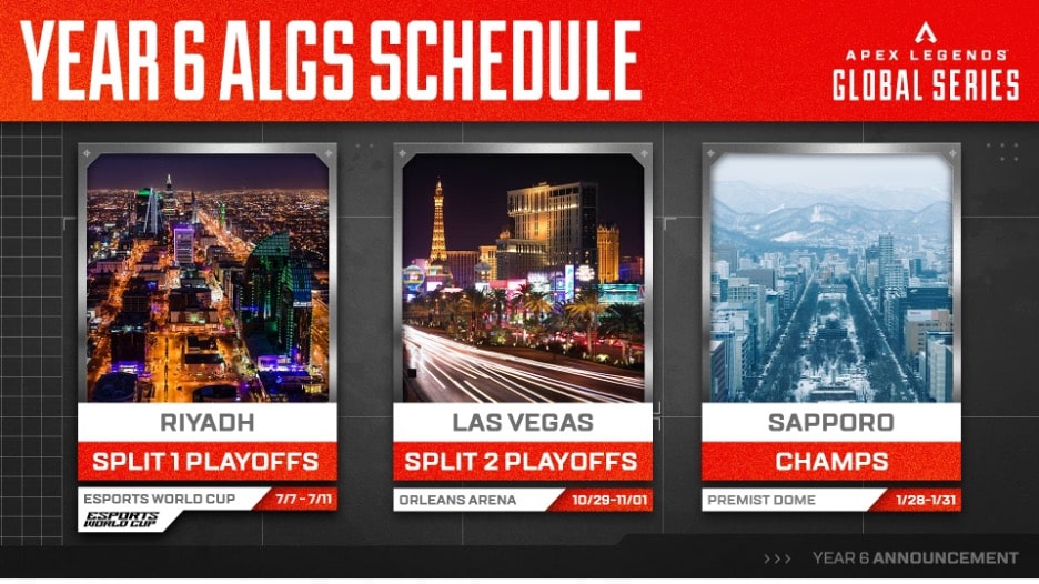 Apex legends calendario esports