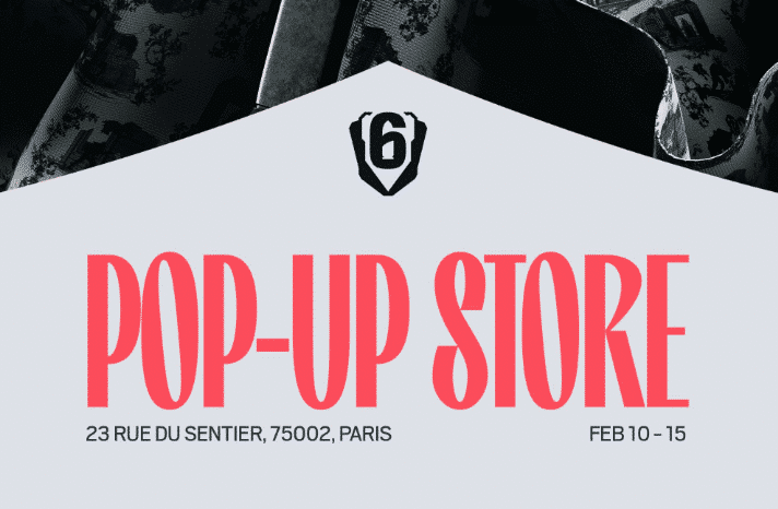 Un po-up store durante il Six Invitational di Rainbow Six a Parigi