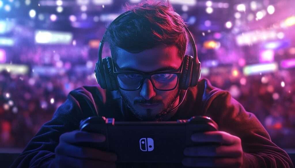 Esports speler op de Nintendo Switch 2.