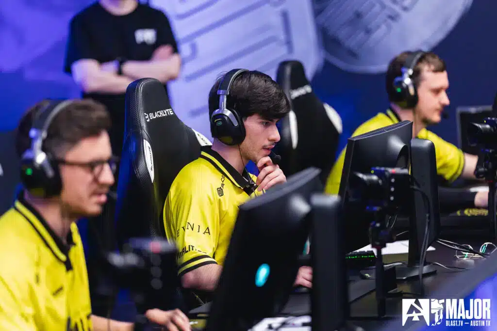 Team Vitality tijdens de Counter-Strike 2 BLAST.tv Austin Major
