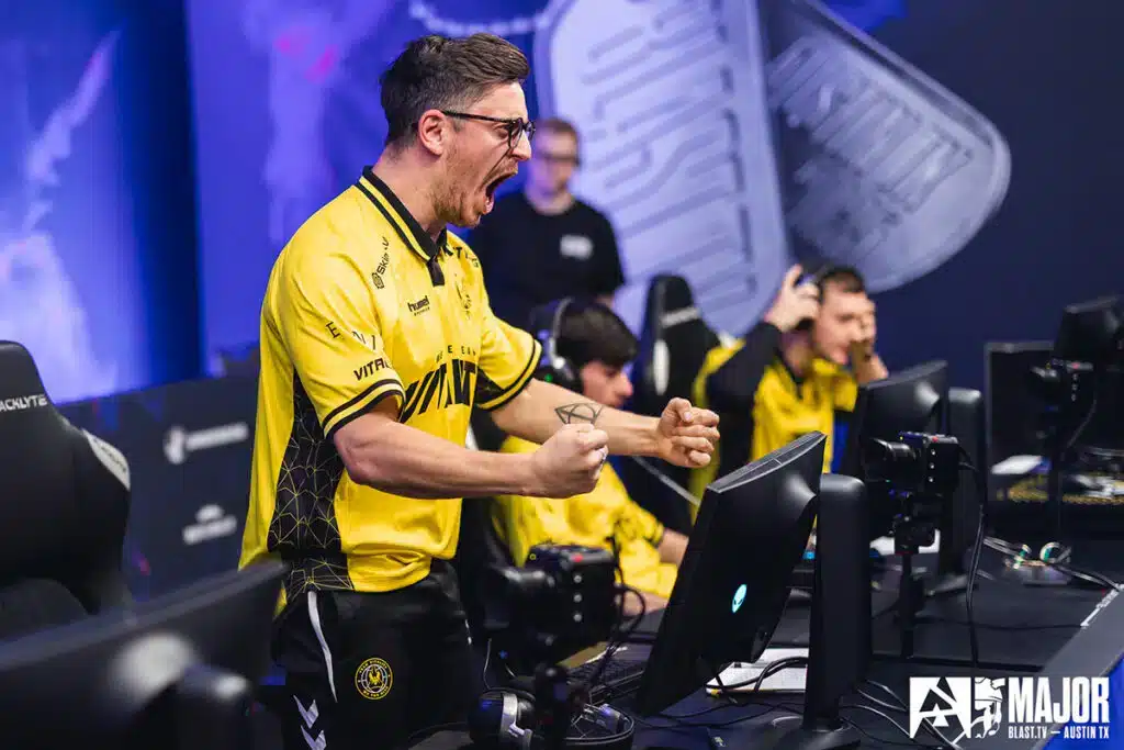 Team Vitality tijdens de Counter-Strike 2 BLAST.tv Austin Major