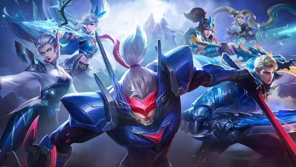 Mobile Legends game art met MLBB helden