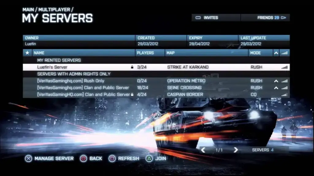 battlefield server browser matchmaking