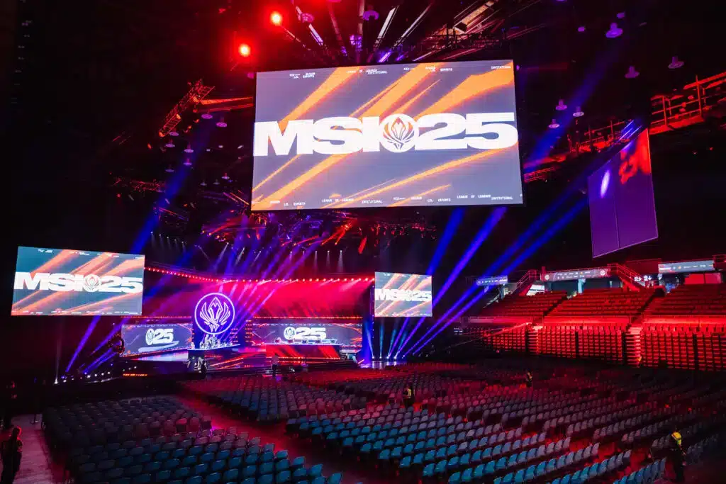 De arena van MSI 2025, een van de meest bekeken esports events in juli