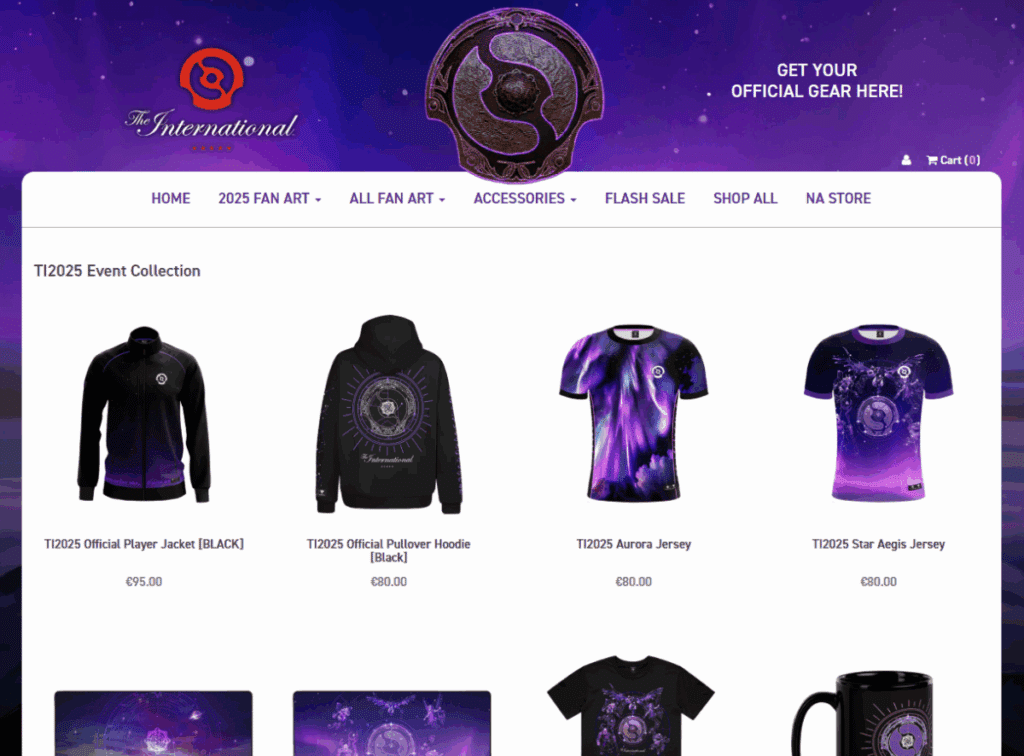 De Secret Shop van Dota 2 The International, met exclusieve merch en gear gemaakt door Valve.