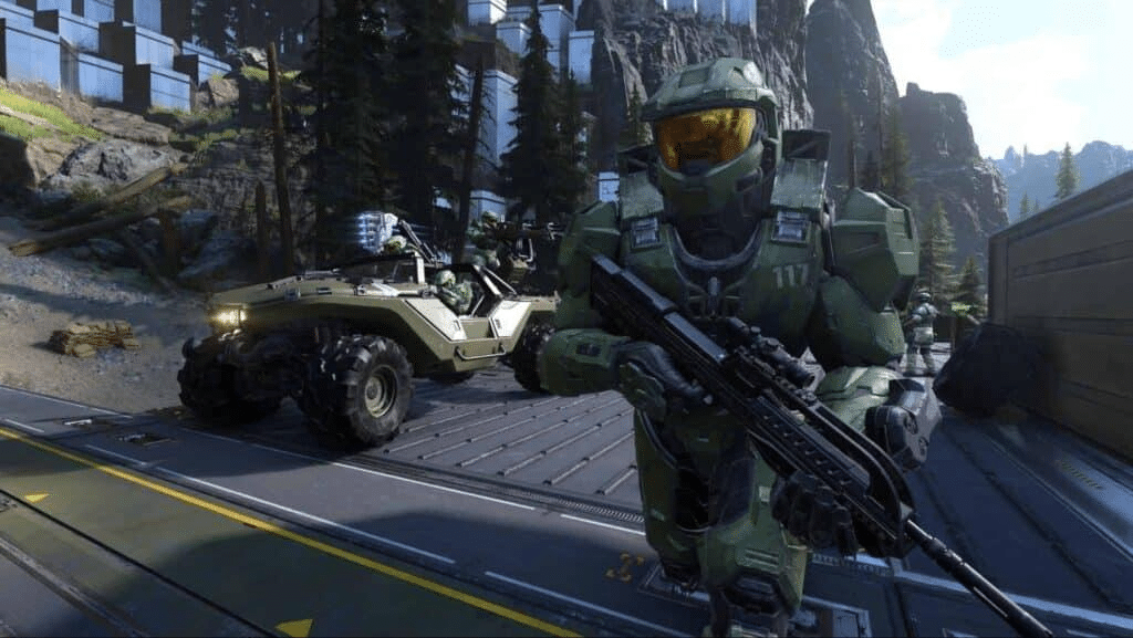 Karakter dat rent in Halo Infinite / Afbeelding: Xbox Store