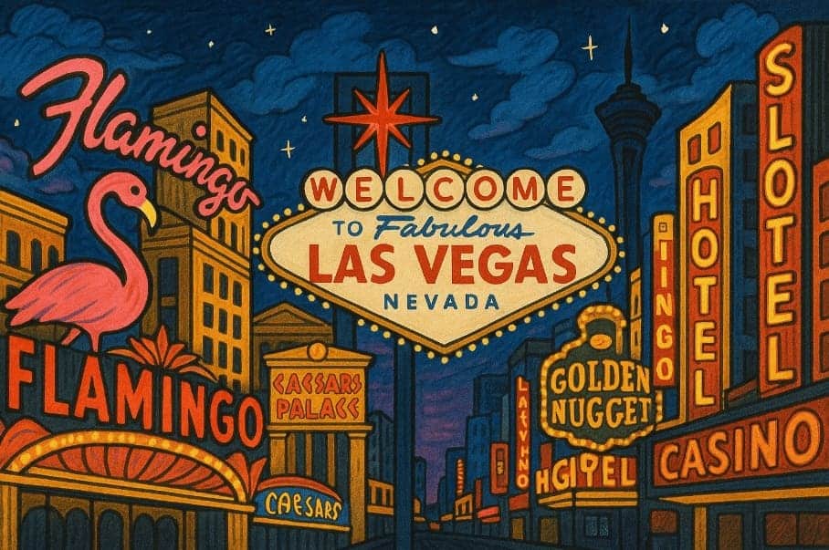 Casino's, hotels en bedrijven bij de Strip in Las Vegas