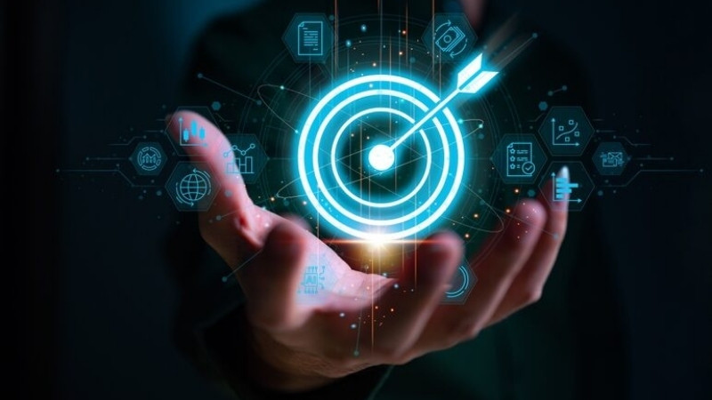 Digital måltavla som symboliserar precision och innovation
