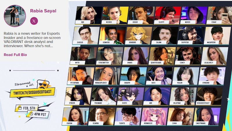 Reklambild för Marvel Rivals Creator Cup med deltagande streamers som xQc, Shroud, Valkyrae, Pokimane och Disguised Toast