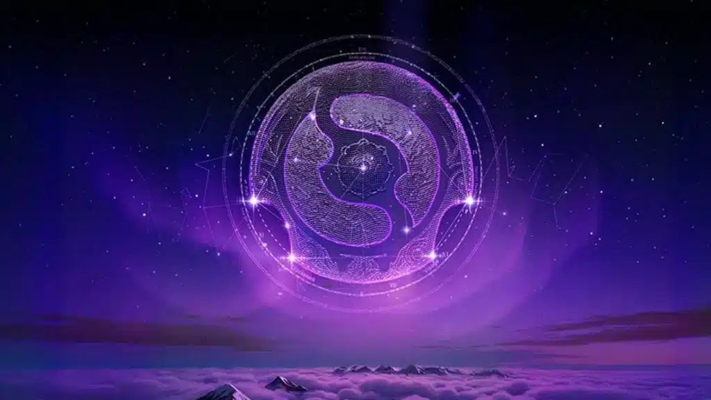 Symbolen för The International 2025 i Dota 2 i världens största turnering inom spelet, som i år spelas i Hamburg.