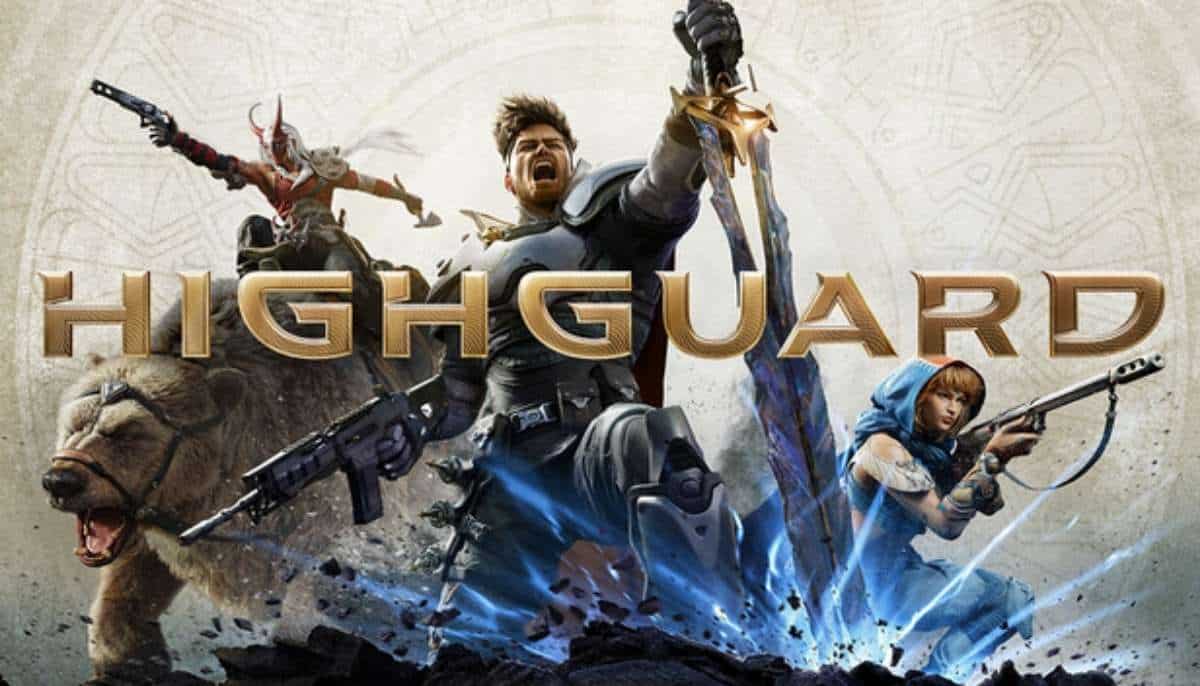 Highguard banner med huduvkaraktärerna