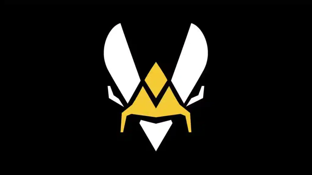 Team Vitality logga på svart bakgrund