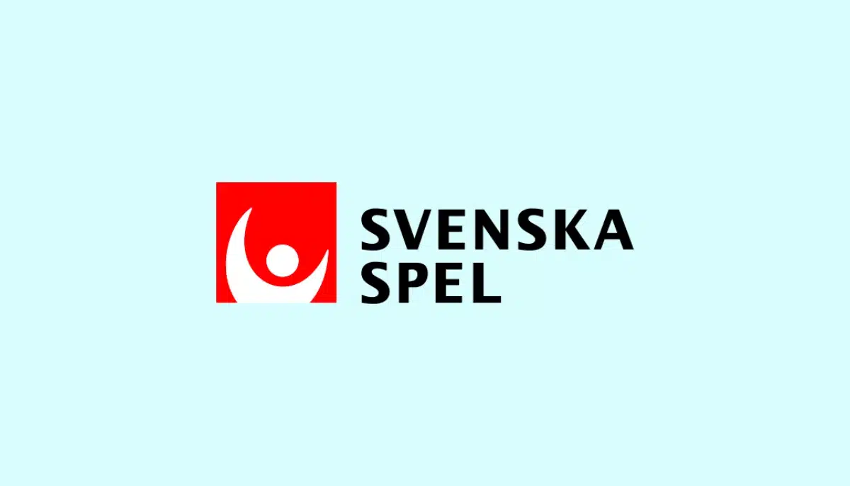 Svenska Spels logga med blå bakgrund