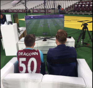 Dragonn giving Olly Murs a game of FIFA 17