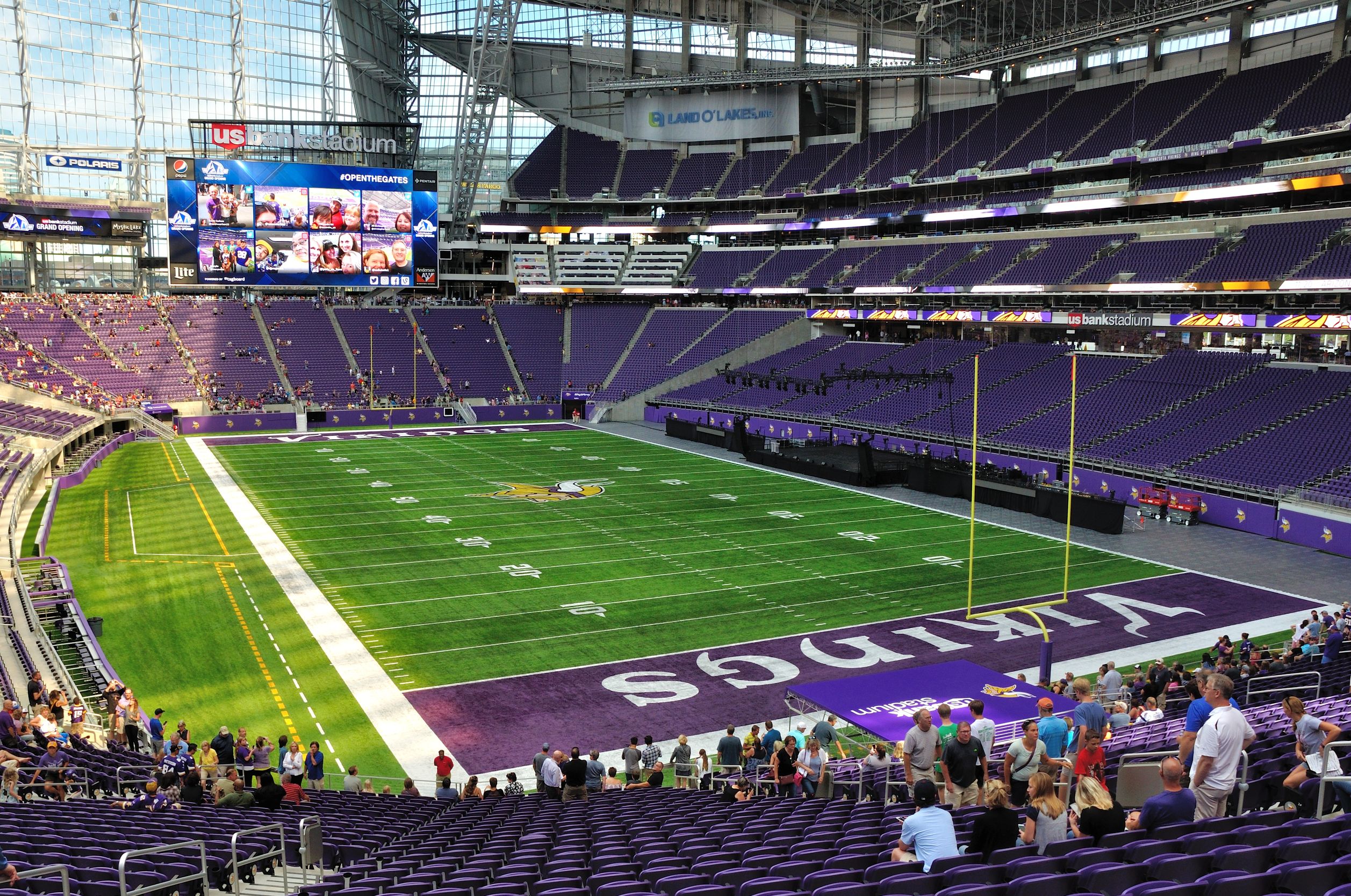 60278231 - minneapolis, mn, usa - july 24 2016: interior of minnesota vikings us bank stadium in minneapolis on a sunny day