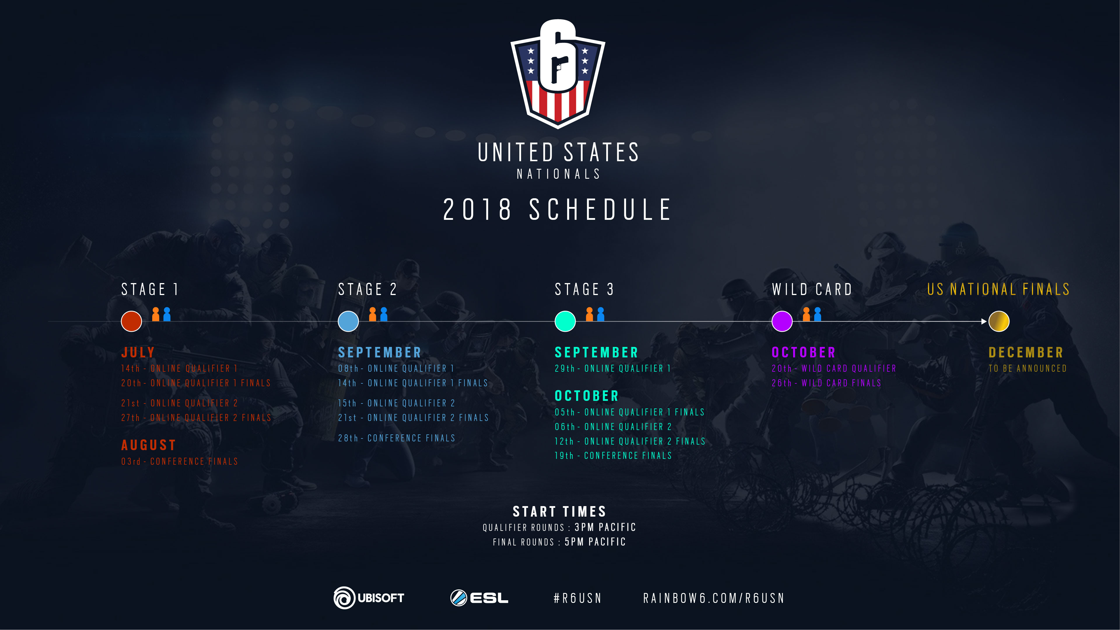 Rainbow Six Siege US Nationals Schedule