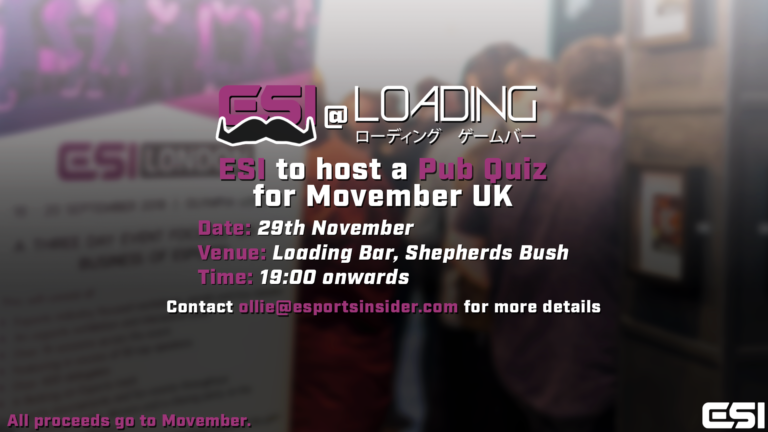 The ESI x Movember Pub Quiz is nearly upon us...