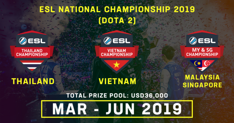 ESL to expand into Thailand, Vietnam and Malaysia/Singapore with DOTA 2 tournaments