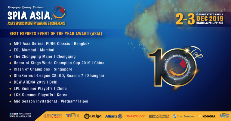 SPIA Asia announces Esports Event of the Year in Asia finalists