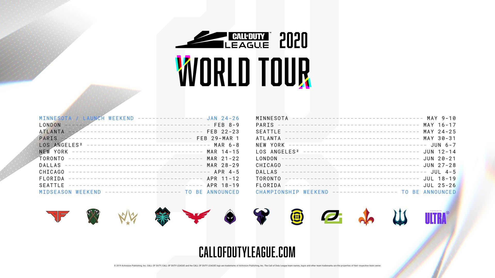 Call of Duty League Schedule Call of Duty League Schedule