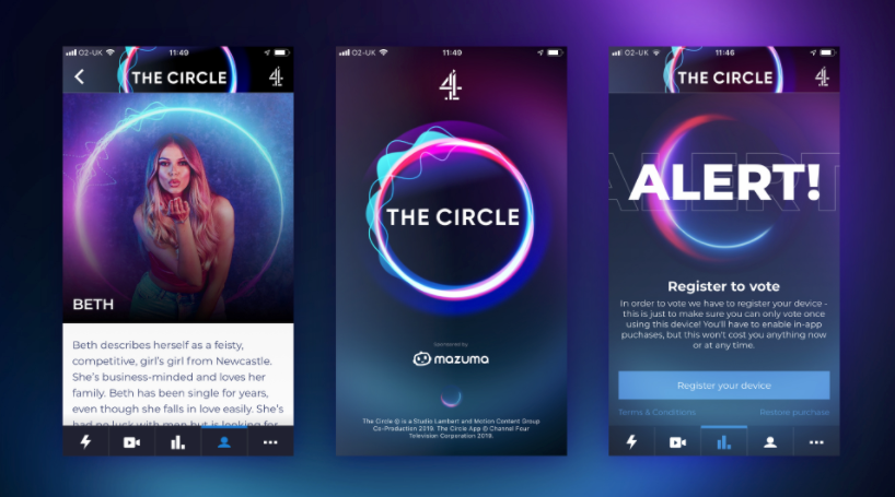Turquoise Branding THE CIRCLE Channel 4