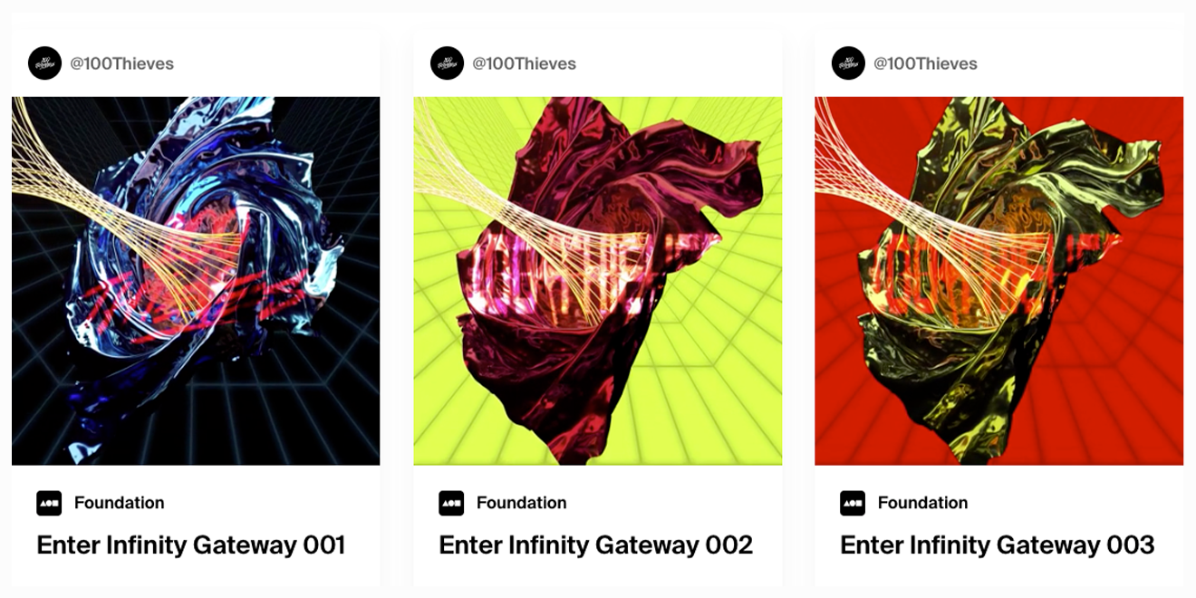 100 Thieves Enter Infinity Gateway NFT