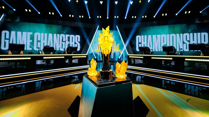The 2024 VALORANT Game Changers Championship trophy. Image credit