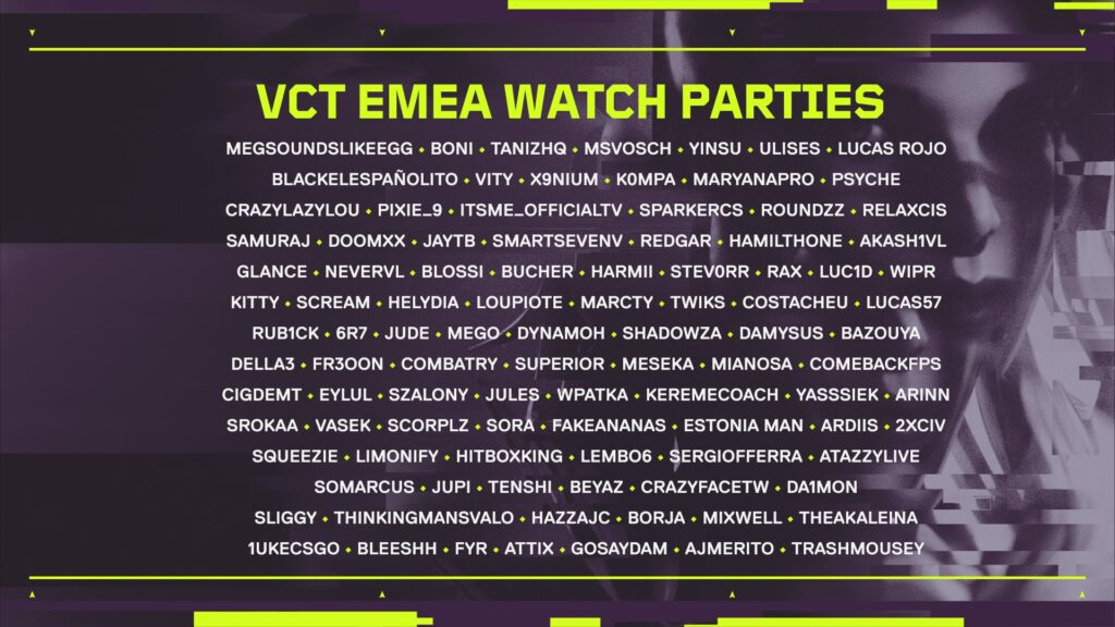 VCT EMEA Stage 1 2025 Watchparties