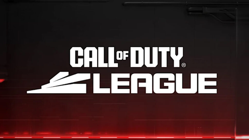 Image of Call of Duty League logo on red and black background